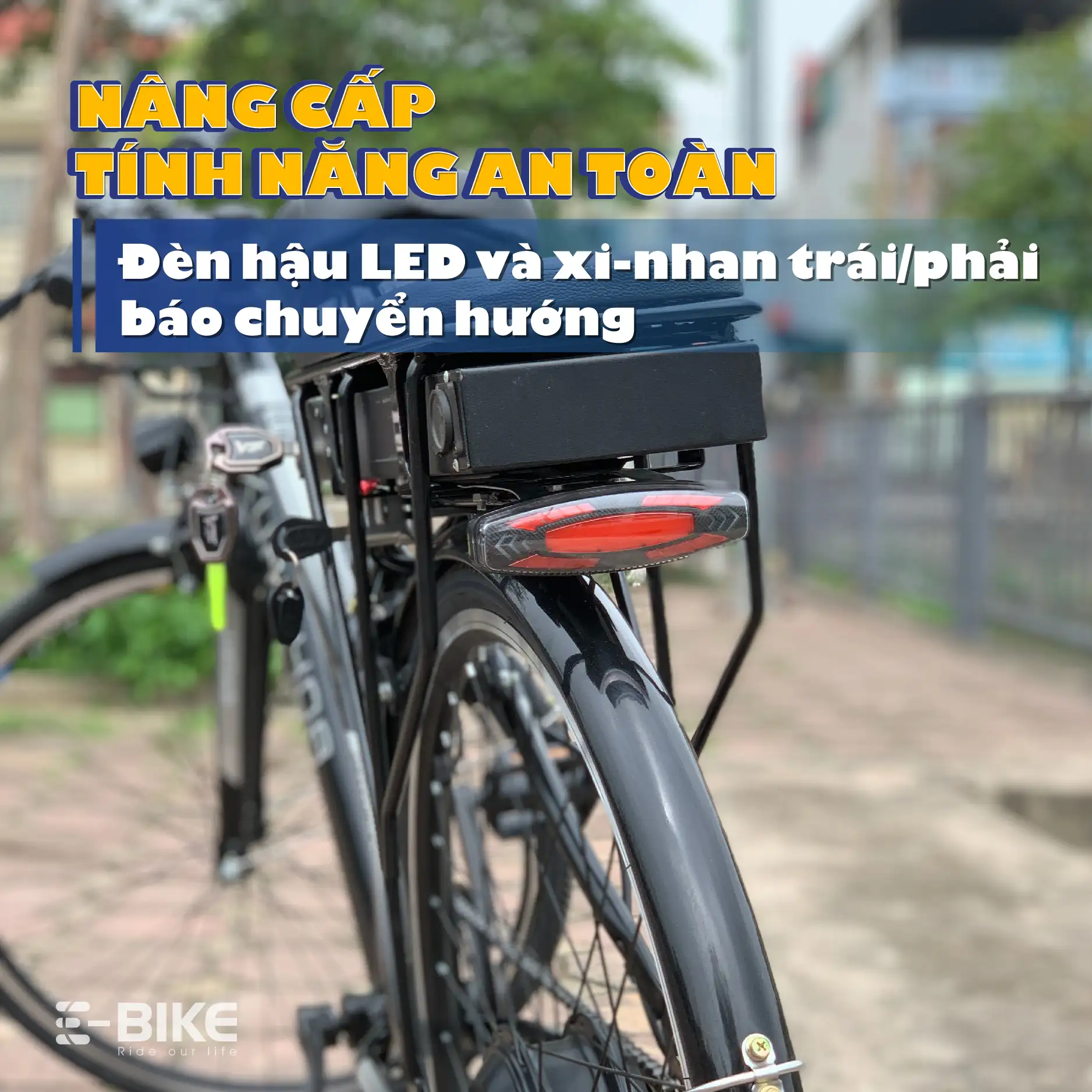 E-bike E-Motion 3000 21 Hệ thống đèn LED chiếu sáng trước & sau: